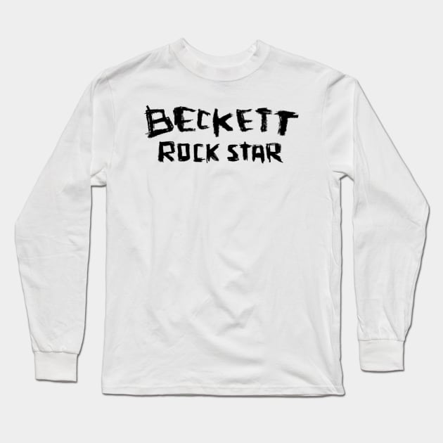 Rock Star: Samuel Beckett Long Sleeve T-Shirt by badlydrawnbabe